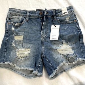 Judy Blue High Waist distressed shorts